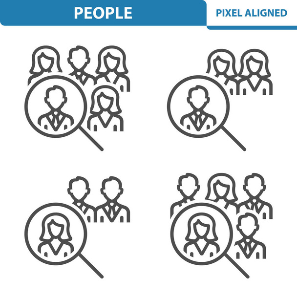 Personas - Política, Elección, Iconos para la contratación de empleo - Vector, Imagen