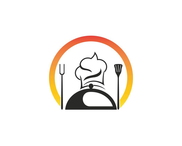 Chef-pictogram logo vector illusrtratie - Vector, afbeelding
