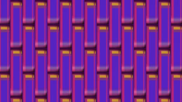 Endless geometric background of rectangles with loop animated gradient 3d render - Felvétel, videó