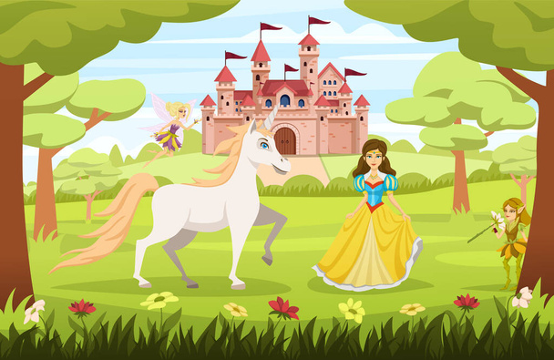 Fairy Tale Characters Composition - Вектор,изображение