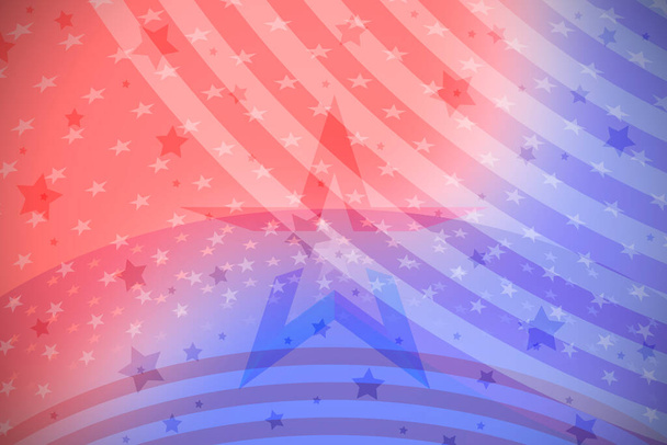 EUA independência dia abstrato fundo com elementos da bandeira americana em cores vermelhas e azuis close-up - Foto, Imagem