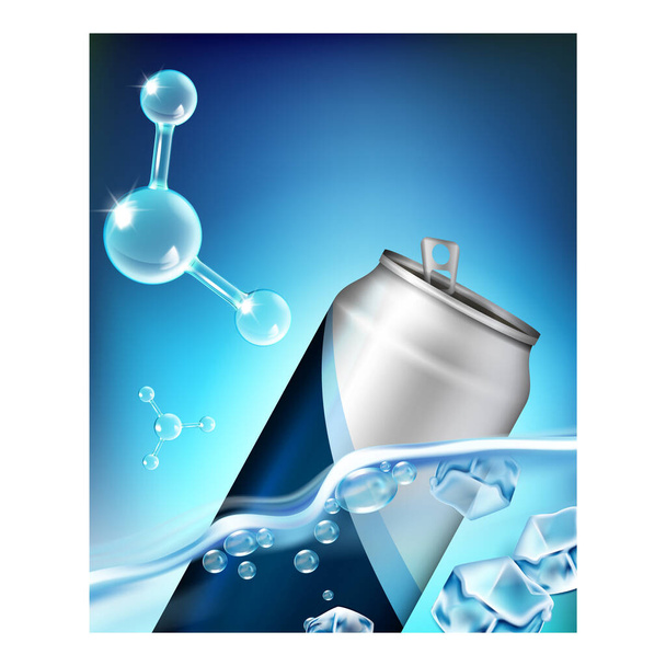 Ізотонні мінеральні води Промоційний банер - Вектор, зображення