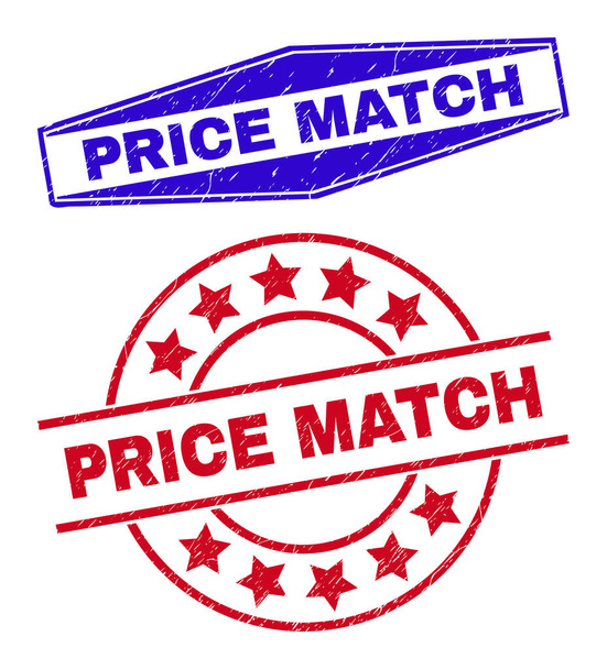 PRICE MATCH Textured Seals in Round and Hexagon Forms - Vector, afbeelding