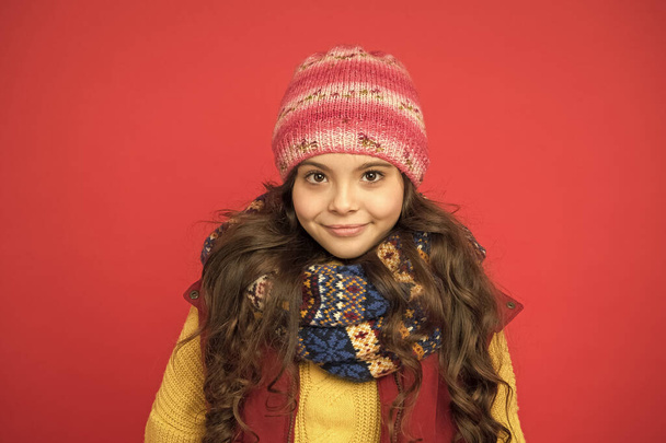 happy teen girl wear warm winter clothes, beauty - Foto, Imagem