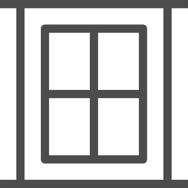 ícone home frame de janela em estilo esboço - Vetor, Imagem
