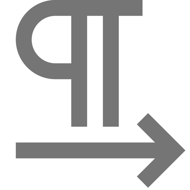 párrafo flecha alinear icono en el estilo de esquema - Vector, imagen