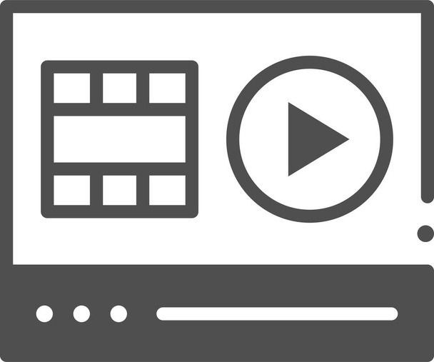 multimediální ikona videa přehrávače - Vektor, obrázek