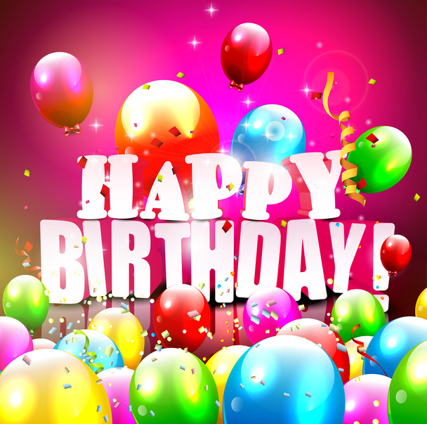 Birthday greeting card - Vector, Image