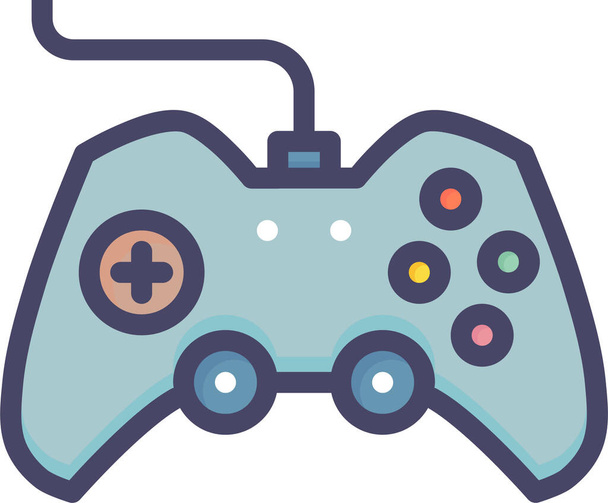 Controller Gamepad Gaming-Symbol in filedoutline Stil - Vektor, Bild