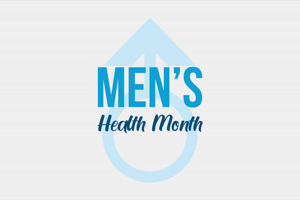 Men's Health Month in June. Health education campaign. Celebrated every year in June. Medical concept. Care and health for men. Poster, card, banner, and background. Vector illustration.  - Vettoriali, immagini