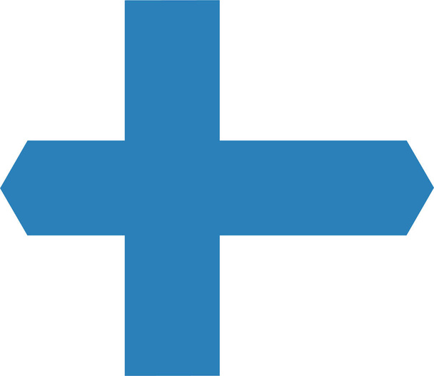 país finlândia finlandês ícone em estilo plano - Vetor, Imagem