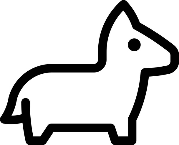 dieren kanonnenhond pictogram in omtrek stijl - Vector, afbeelding