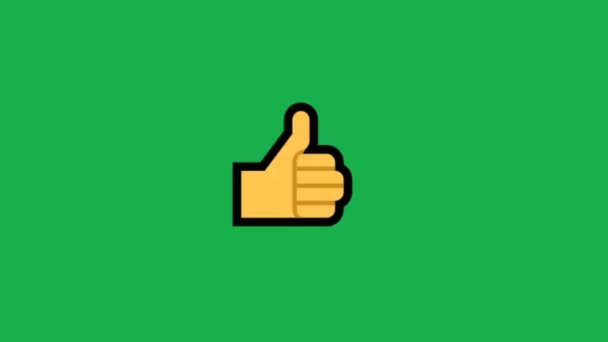 Like Thumbs Up Appears on Green Screen Background Screen. Device Monitor View of Hit That Like Button Online Software. Hitting Liking Viewpoint Over The Internet Network Website. - Materiał filmowy, wideo