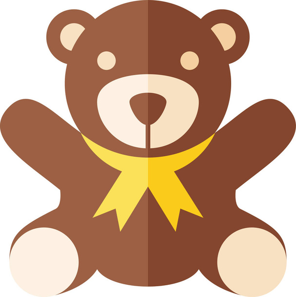medvídek plochá ikona v plochém stylu - Vektor, obrázek