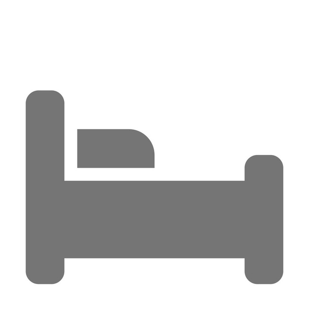 postel spánek solidní ikona v pevném stylu - Vektor, obrázek