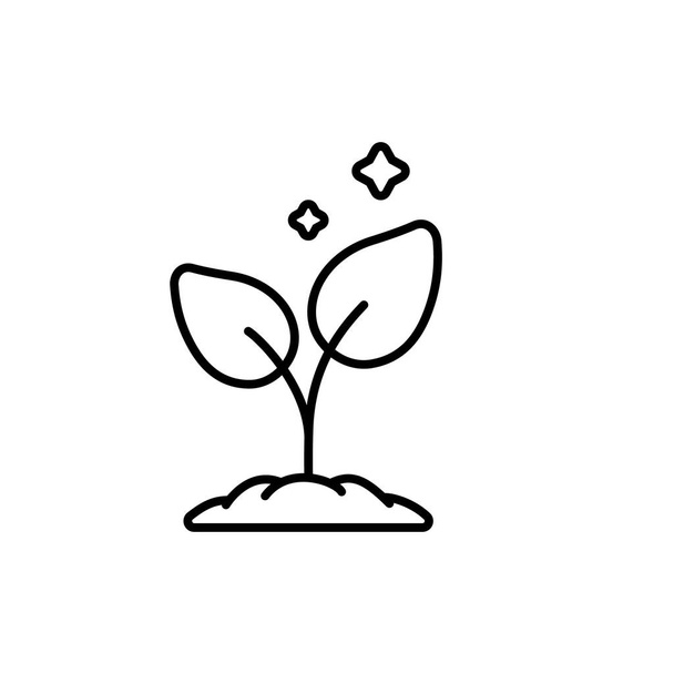 вектор иконки растения изолирован на белом фоне, прорастает прозрачный знак - Вектор,изображение