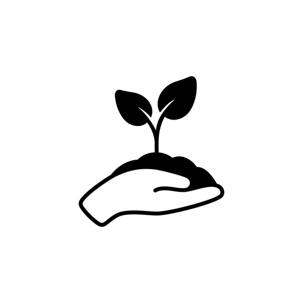 plante, germe, écologie, environnement, croissance, agriculture, main, humain, arbre, nature, - Vecteur, image