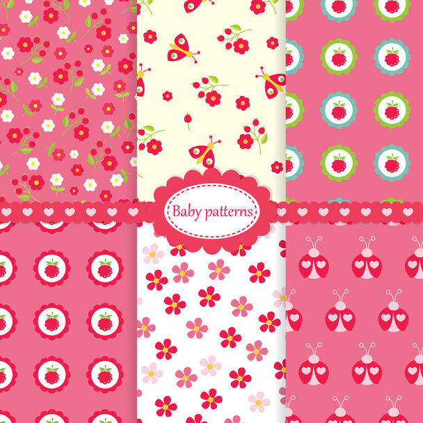 Set of abstract seamless patterns - Vector, Image