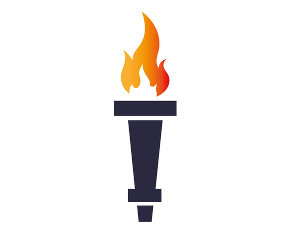 abstract Olympic games torch Collection Black design icon illustration with White Background - Vector, Image