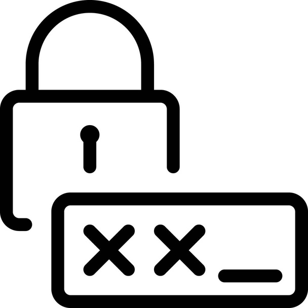 значок пароля блокування у стилі контур
 - Вектор, зображення