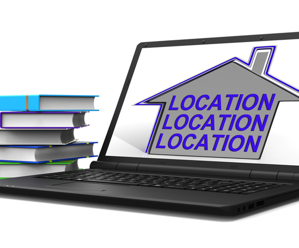 Lokalizacja Lokalizacja Lokalizacja domu laptopa oznacza najlepsze obszaru i pomysł - Zdjęcie, obraz