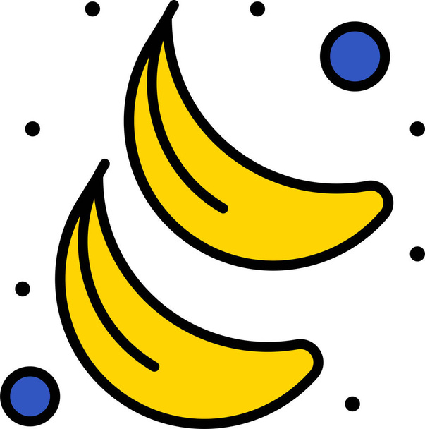 banana food fresh icon in summer category - Vector, Image