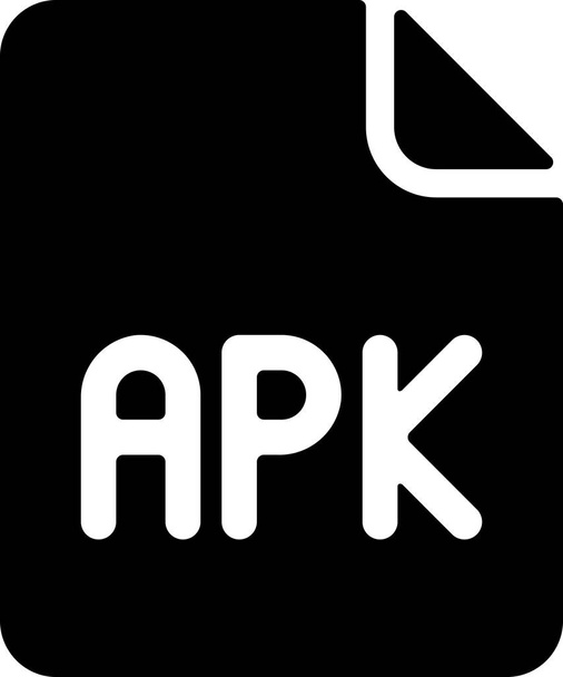 file icona del codice apk in stile solido - Vettoriali, immagini