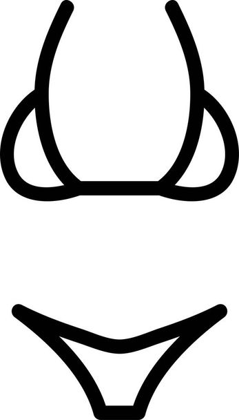 значок одежды в бикини в категории аксессуаров - Вектор,изображение