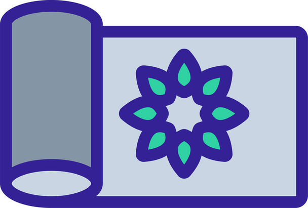 kiegészítő gyakorló virág ikon - Vektor, kép