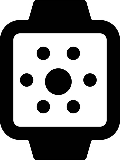 icône carré montre intelligente dans un style solide - Vecteur, image
