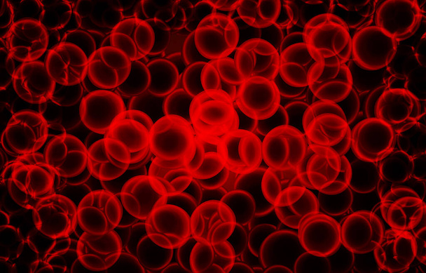 Abstract red bubble blood cells type O, blood donor day background. Basic RGB - Vector, Image