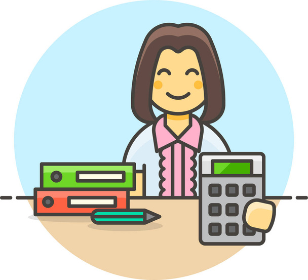 pencil calc folder icon in businessmanagement category - Vector, Image