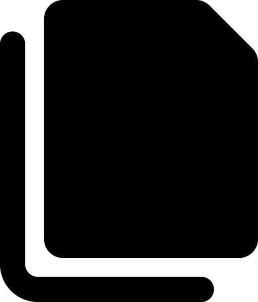 archivo común icono doble en estilo sólido - Vector, imagen