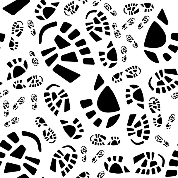shoe print seamless pattern - Vecteur, image