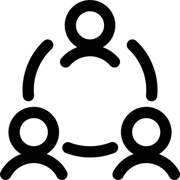 ikona pracovní schůzky ve stylu osnovy - Vektor, obrázek