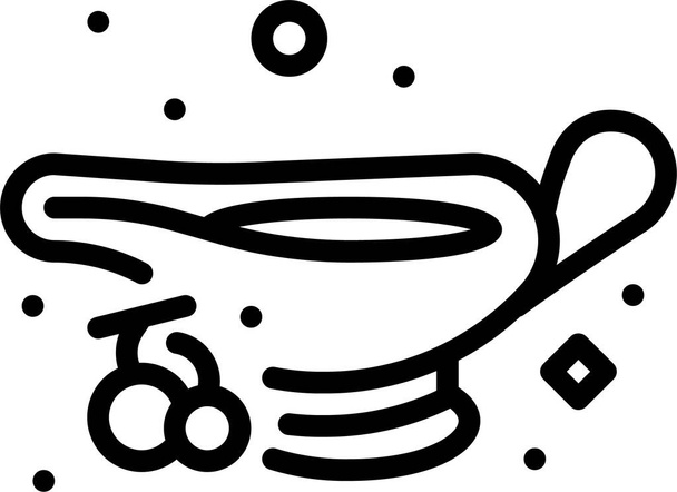 ikona sos łodzi sos w stylu zarysu - Wektor, obraz