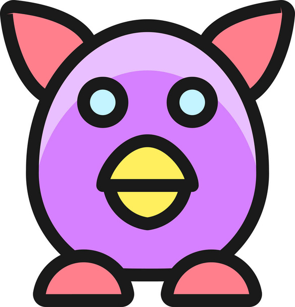 toys furby filledoutline icon in filledoutline style - Vector, Image