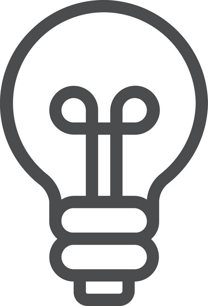 lâmpada lâmpada ícone de eletricidade no estilo esboço - Vetor, Imagem