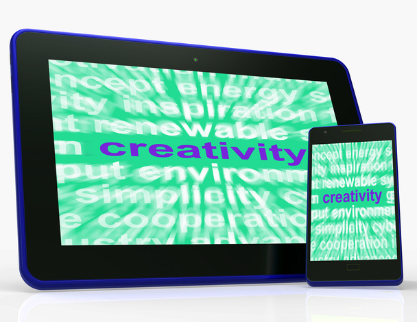 Creativity Tablet Shows Originality, Innovation And Imagination - Fotó, kép
