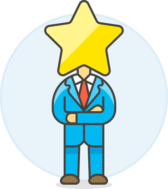 líder ícone de contratação masculina na categoria de gestão de negócios - Vetor, Imagem