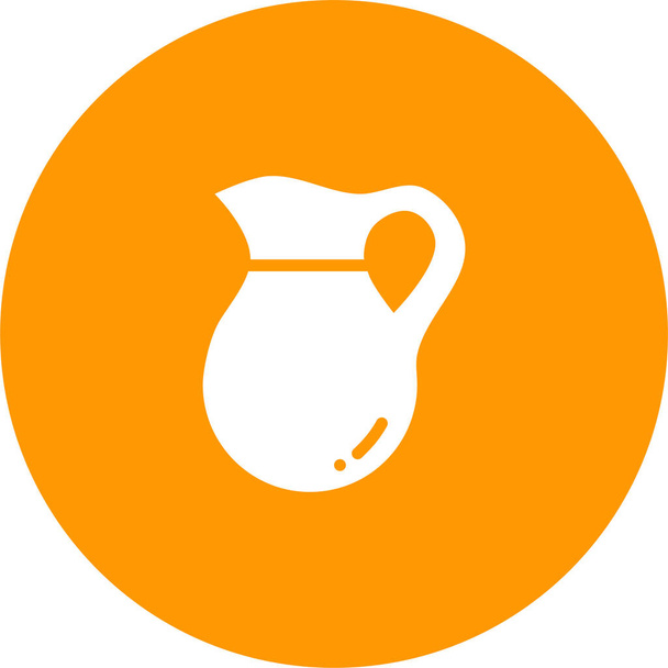 tarro jarra icono de cocina en estilo sólido - Vector, Imagen