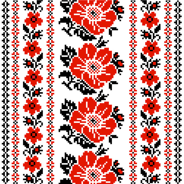floral Ukrainian ornament - Vektori, kuva