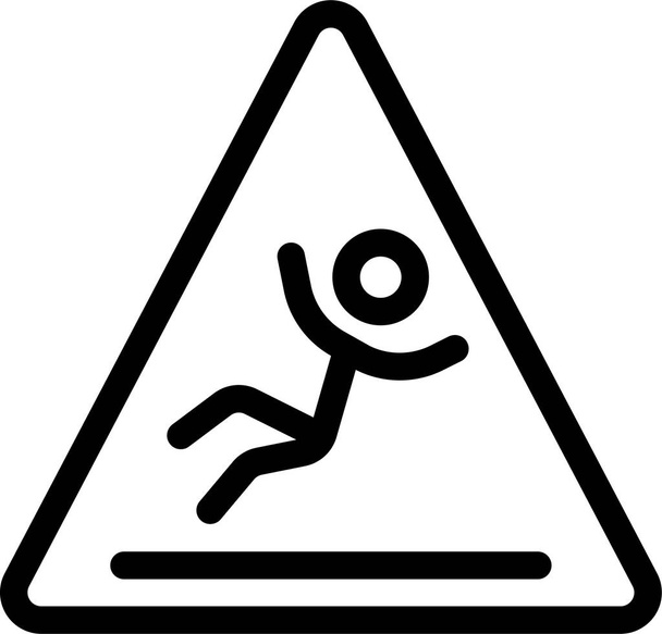 perigo ícone de segurança de perigo no estilo esboço - Vetor, Imagem