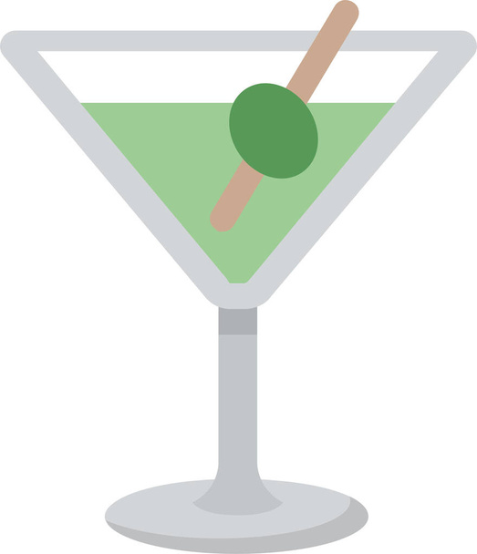 alcohol bar club icon in flat style - Vector, Image