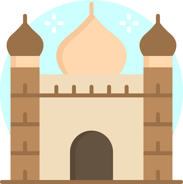 mausoleo gumbaz icono arquitectónico - Vector, imagen