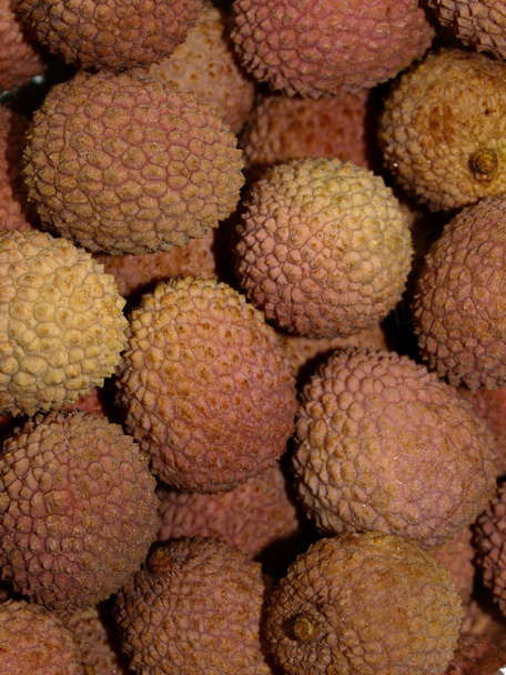 Some tasty Lychee fruits. Closeup with selective focus. - Foto, imagen