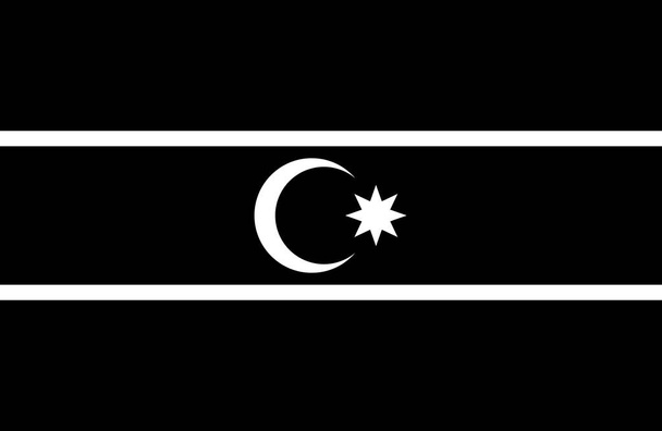 aziatische azerbaijan country icoon in solide stijl - Vector, afbeelding