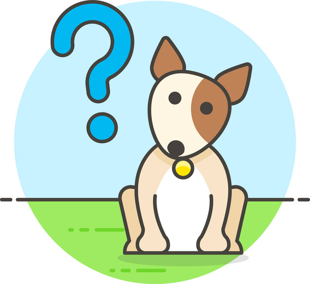animal curious dog icon in petvet category - Vector, Image