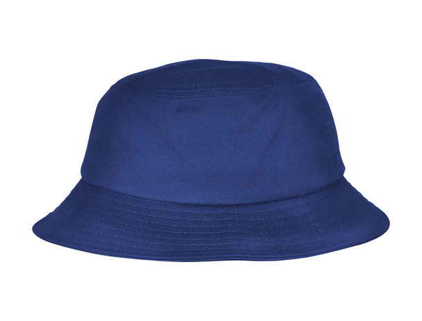 Utilisez ce luxueux modèle de chapeau seau en couleur outremer profonde, pour l'affichage le plus efficace de votre désir - Photo, image