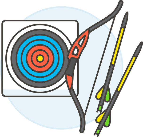 mirare tiro con l'arco freccia icona nella categoria sport - Vettoriali, immagini